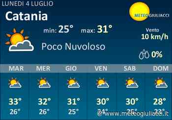 Meteo Catania: Previsioni fino a Mercoledi 6 Luglio - MeteoGiuliacci
