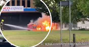 Fire crews scramble to car blaze outside Tesco in Coventry - Coventry Live