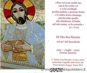 Coreno Ausonio-Minturno, i 50 anni di sacerdozio di don Simone Di Vito e l'importanza del ricordo - L'Inchiesta Quotidiano OnLine