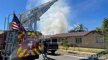 House destroyed after fire in central Fresno