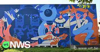 Muurschildering vrolijkt gevel van feestzaal De Kardijk in Beringen op - VRT NWS