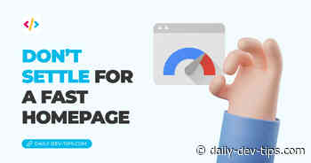 Don’t Settle for a Fast Homepage