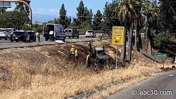 1 killed in fiery multi-vehicle crash in downtown Fresno