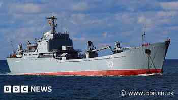 Russia dredges up landing ship hit by Ukraine missile fire