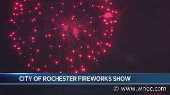 Downtown fireworks in Rochester