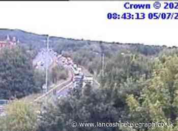Crash between two vans and a car causing huge tailbacks on M61 northbound