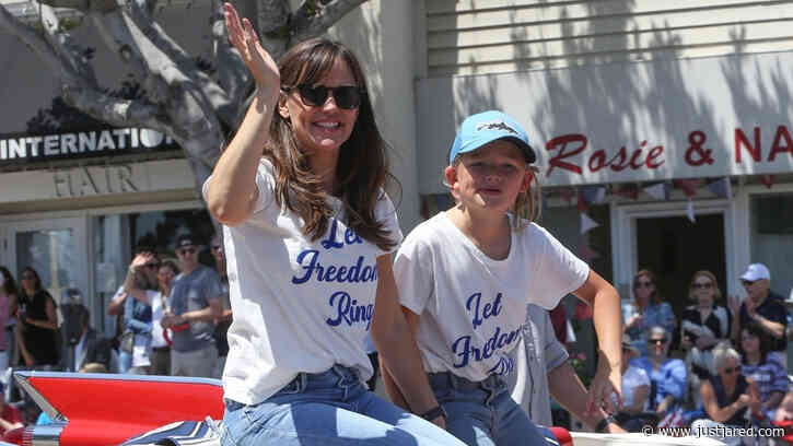 Jennifer Garner Rides in Fourth of July Parade with Son Samuel - See Photos!