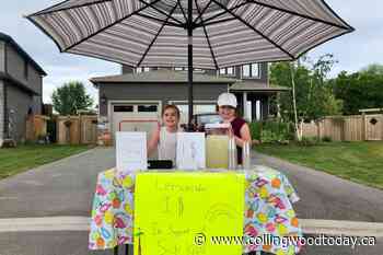 Eight-year-old philanthropists run lemonade stand for SickKids - CollingwoodToday.ca