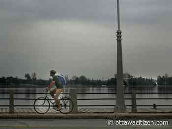 Weather: A cloudy day with a few showers