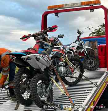 Police seize motorbikes being ridden on football pitches