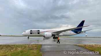 230 displaced Ukrainians arrive in Regina on charter flight from Poland