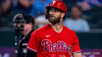 Philadelphia Phillies star Bryce Harper had three pins inserted in fractured left thumb, but he'll 'be back' in lineup this season - ESPN
