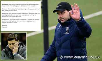 Mauricio Pochettino waves farewell to PSG with a social media message after sacking - Daily Mail