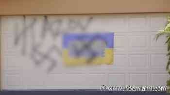 Fort Lauderdale Home With Ukrainian Support Flag Vandalized By Hate Symbols
