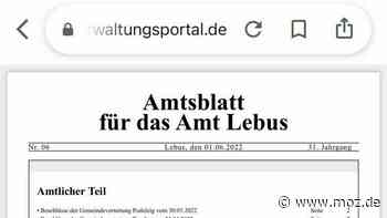 Verwaltung in MOL: Amtsblatt für das Amt Lebus wird nicht mehr in alle Haushalte verteilt – ein Kommentar - Märkische Onlinezeitung