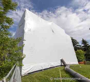 Edmonton's Dove of Peace monument getting makeover ahead of papal visit - Edmonton Journal