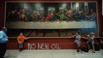 Activists strike again, gluing themselves to a copy of Leonardo's 'The Last Supper'