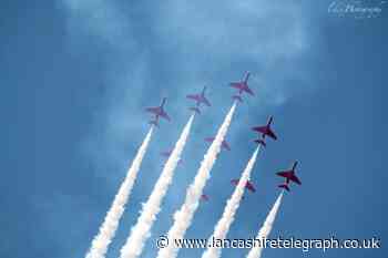 Red Arrows will fly over Lancashire on Saturday