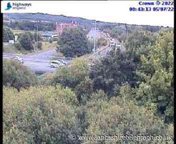 Why exit slip road on M65 was closed on Tuesday
