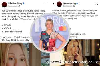 Ellie Goulding's Facebook posts for alcohol brand banned