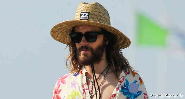 Jared Leto Wears Colorful Shirt & Straw Hat During Day Out in St. Tropez