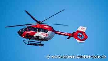 Rettungshubschrauber im Einsatz: Motorradfahrer bei Unfall nahe Simmozheim schwer verletzt