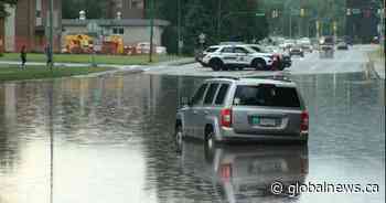 Flash flooding damages roads in Prince George