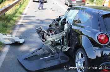 POL-MI: Kollision auf der B 61 - Autofahrerin verletzt
