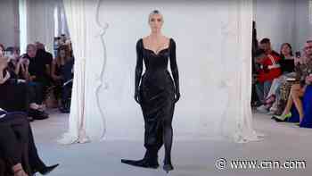 Kim Kardashian walks Balenciaga show at Paris Couture Fashion Week