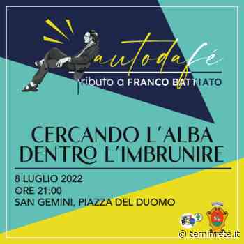 “Cercando l'alba dentro l'imbrunire”: a San Gemini un viaggio nell'universo musicale di Franco Battiato - Terni in rete