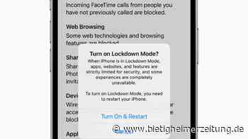 Internet: Lockdown Mode: Mehr Schutz für Apple-Geräte - Bietigheimer Zeitung
