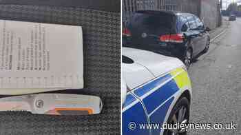 Dudley police seize car from uninsured driver after finding knife - Dudley News