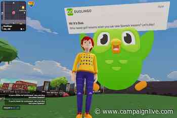 Duolingo’s owl is reminding people to complete their lessons from the metaverse