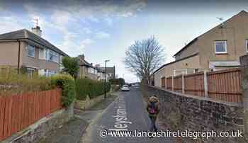 Teen threatened in an alleyway by a group of men with Staffie-type dog