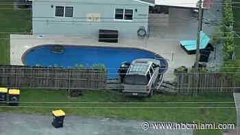SUV Nearly Drives Into Pool in Backyard of Dania Beach Home