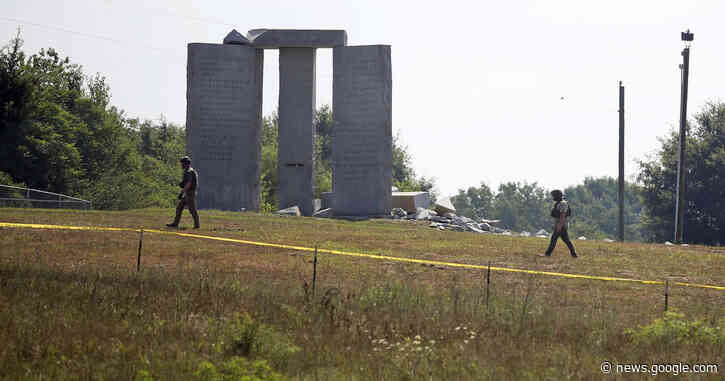 Georgia Guidestones blown up: Early-morning explosion damages controversial monument - CBS News
