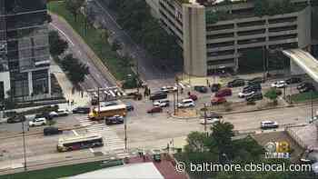 Large Police Presence Seen Near Busy Inner Harbor Intersection