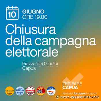 Capua. Fernando Brogna chiude venerdì 10 giugno la sua campagna elettorale. “30 giorni molto intensi volti a far conoscere i nostri programmi e ad evidenziare le enormi contraddizioni di questa sinistra capuana”. - Capuaonline.com