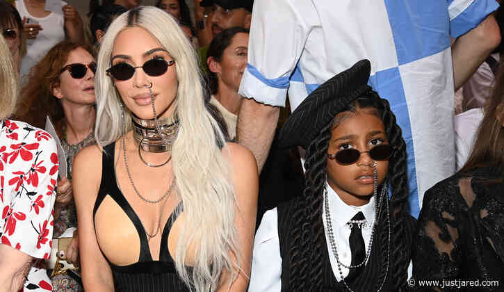 Kim Kardashian Reacts to North West Holding Up 'STOP' Sign in Middle of Fashion Show (Video)