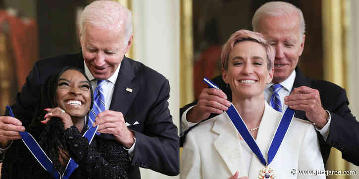Biden Presents Simone Biles, Megan Rapinoe & More with Presidential Medals of Freedom, But Denzel Washington Missed the Event