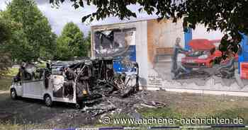 Polizei sucht Zeugen: Brandstifter setzt Wohnmobile in Alsdorf in Brand - Aachener Nachrichten