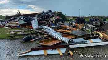 Tornado severely damages several homes amid day of violent Alberta storms