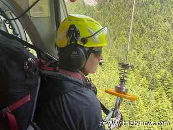 Coquitlam SAR rescue injured hiker via helicopter at Widgeon Falls - The Tri-City News