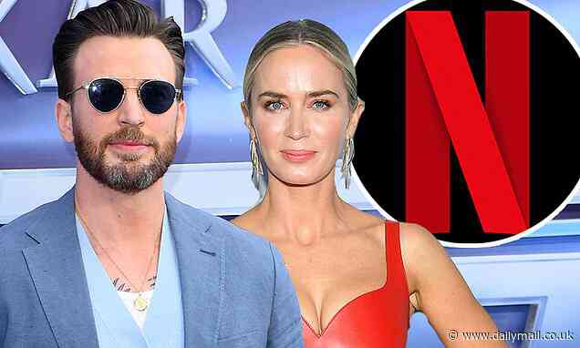Chris Evans teams up with Emily Blunt for the new Netflix movie Pain Hustlers - Daily Mail