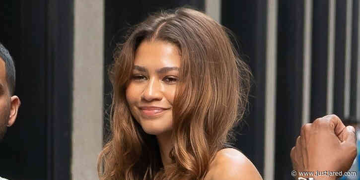 Zendaya Visits Tom Holland on the Set of 'The Crowded Room' in NYC