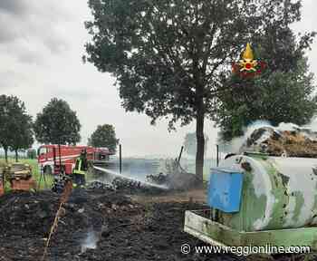 Cavriago, incendio distrugge cento rotoballe di fieno Reggionline -Telereggio – Ultime notizie Reggio Emilia | - Reggionline
