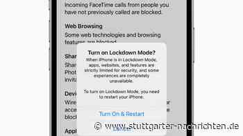 Internet: Lockdown Mode: Mehr Schutz für Apple-Geräte - Stuttgarter Nachrichten