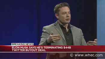 Elon Musk notifies Twitter he is terminating deal