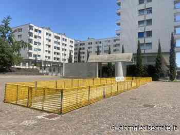Lavori in corso alla fontana di Aldo Rossi - Giornale di Segrate