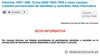 Un error dejaría casi sin profesores interinos la provincia de Zamora - eldiadezamora.es
